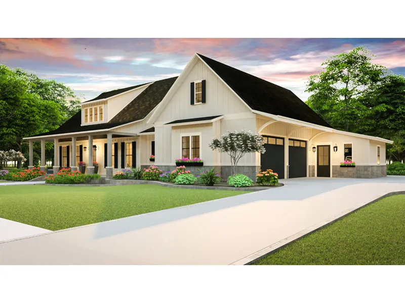 Florida House Plan Side View Photo 01 - White House Country Home 084D-0085 - Shop House Plans and More