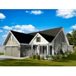 Traditional House Plan Front Photo 02 - Auburn Dale Ranch Home 084D-0086 - Search House Plans and More