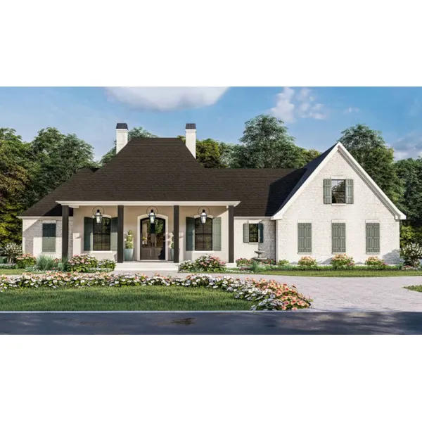 Lowcountry House Plan Front of Home - Simons Bayou Acadian Home 084D-0087 - Shop House Plans and More