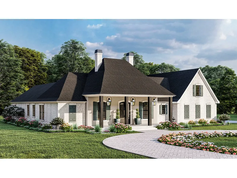Country French House Plan Front Photo 02 - Simons Bayou Acadian Home 084D-0087 - Shop House Plans and More