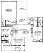 Country House Plan First Floor - Blueberry Farm Ranch Home 084D-0091 - Search House Plans and More