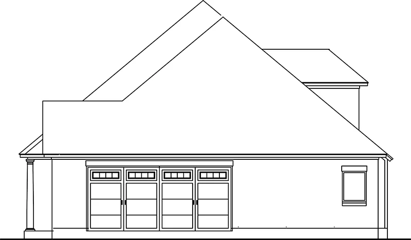 Southern House Plan Right Elevation - 084D-0099 | House Plans and More