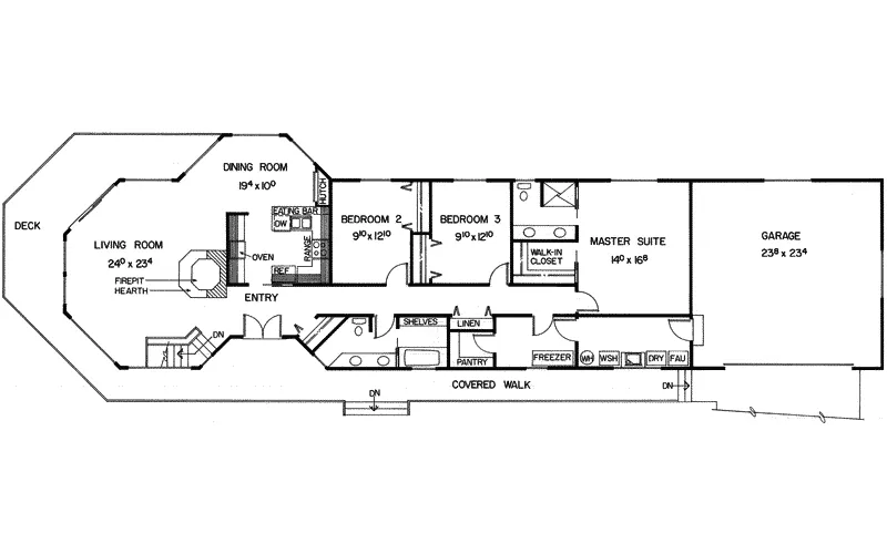 Vacation House Plan First Floor - Mason Springs Modern Home 085D-0008 - Shop House Plans and More