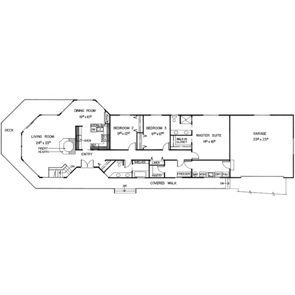 Contemporary House Plan First Floor - Mason Springs Modern Home 085D-0008 - Shop House Plans and More