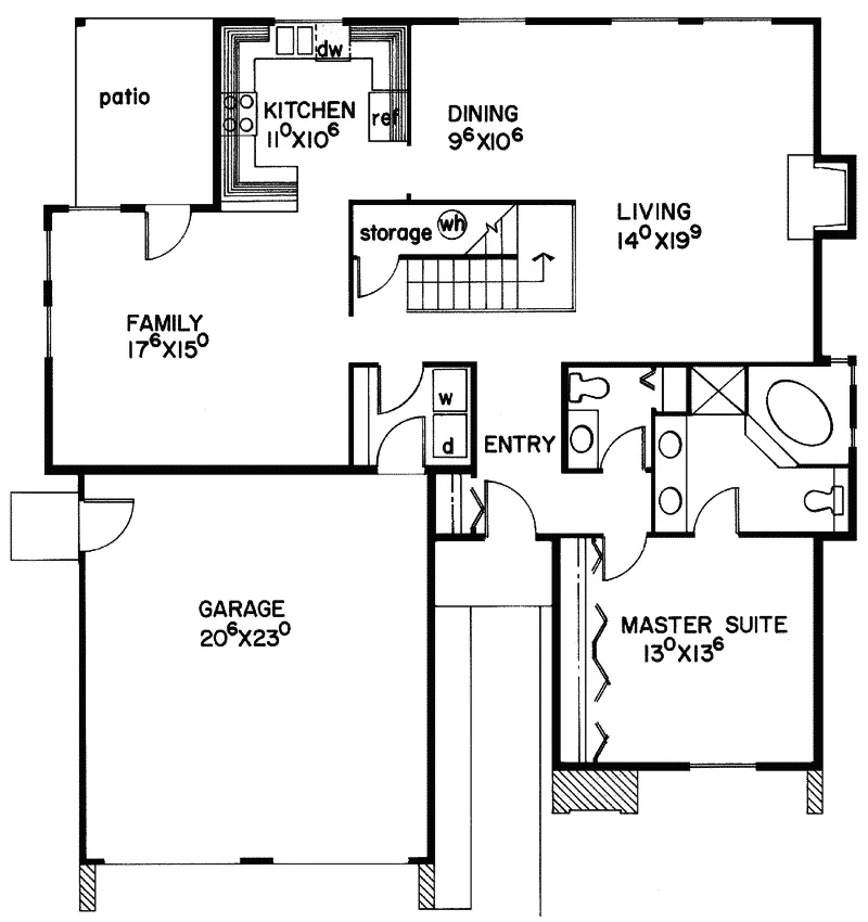 Modern House Plan First Floor - Hackmann Modern Home 085D-0015 - Search House Plans and More