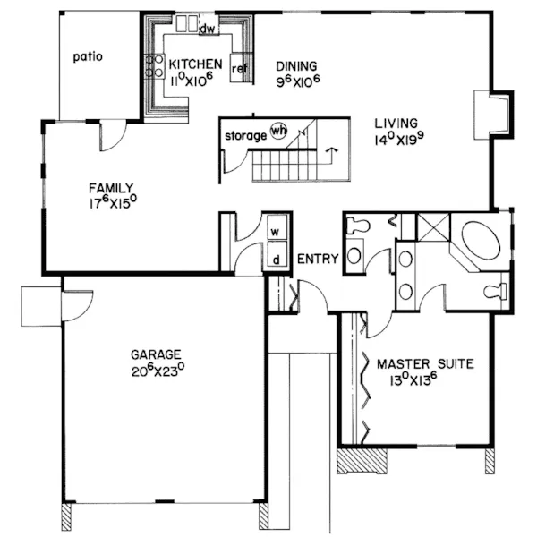 Modern House Plan First Floor - Hackmann Modern Home 085D-0015 - Search House Plans and More