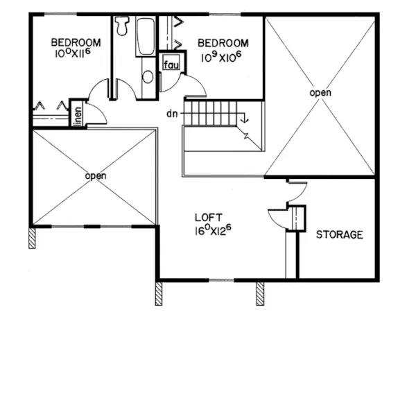 Modern House Plan Second Floor - Hackmann Modern Home 085D-0015 - Search House Plans and More