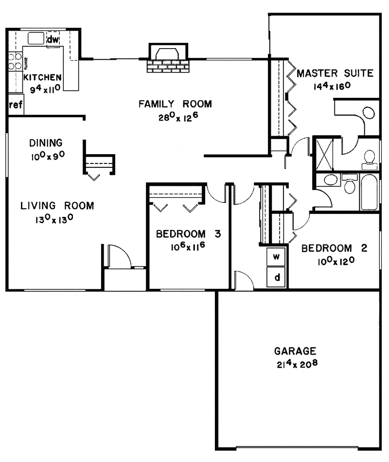 Mountain House Plan First Floor - Foxpoint Ranch Home 085D-0017 - Search House Plans and More