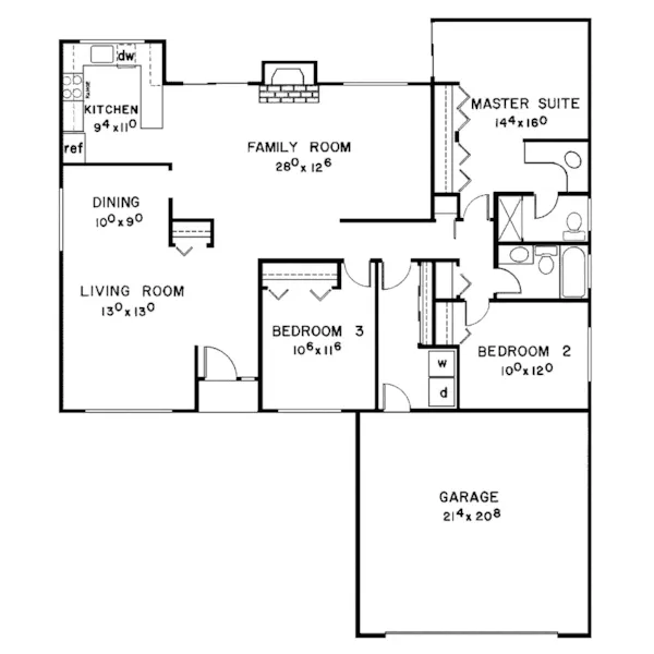 Mountain House Plan First Floor - Foxpoint Ranch Home 085D-0017 - Search House Plans and More