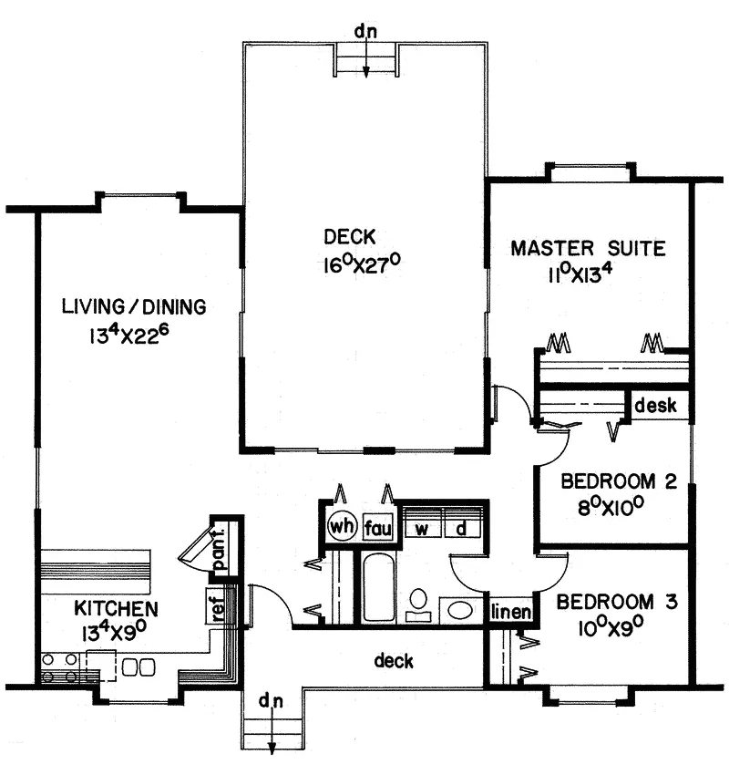 Lake House Plan First Floor - Hilltop  Cliff Contemporary Home 085D-0019 - Search House Plans and More