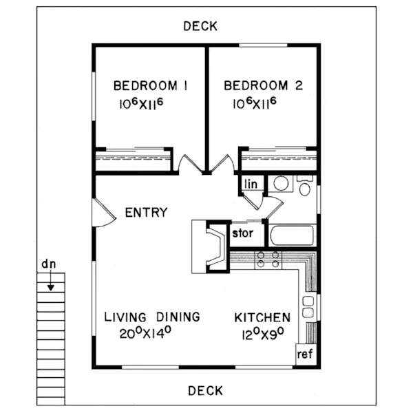 Waterfront House Plan First Floor - Escalante Rustic Home 085D-0025 - Search House Plans and More