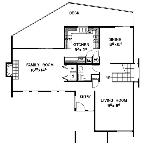 Modern House Plan First Floor - Maldon Park Contemporary Home 085D-0026 - Shop House Plans and More