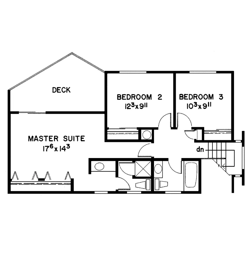 Modern House Plan Second Floor - Maldon Park Contemporary Home 085D-0026 - Shop House Plans and More