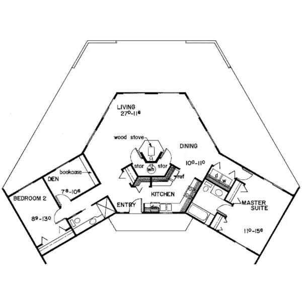 Mountain House Plan First Floor - Hamburg Park Mountain Home 085D-0027 - Search House Plans and More