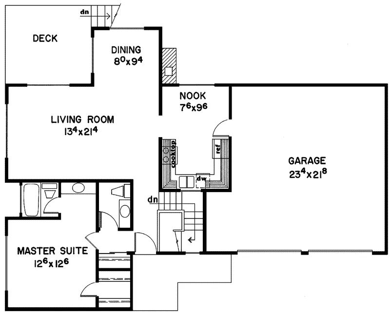 Ranch House Plan First Floor - Rustic Valley Two-Story Home 085D-0028 - Shop House Plans and More