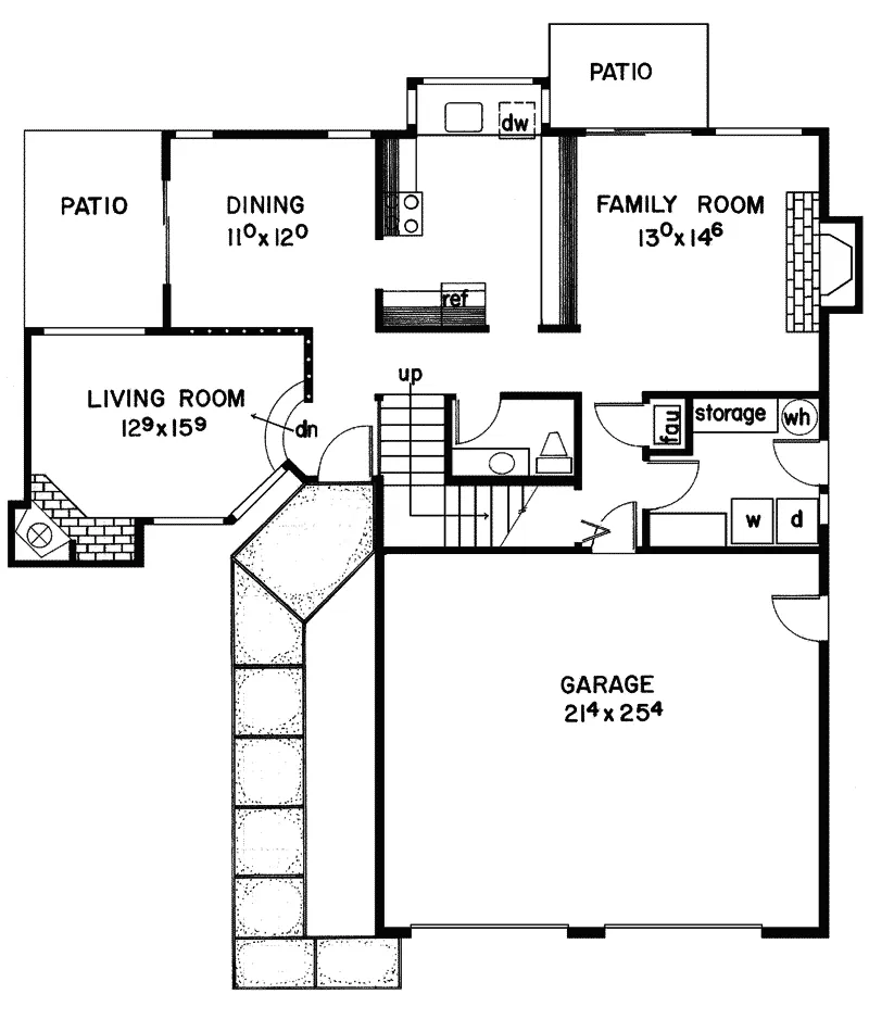 Mountain House Plan First Floor - Riverwood Rustic Home 085D-0032 - Shop House Plans and More