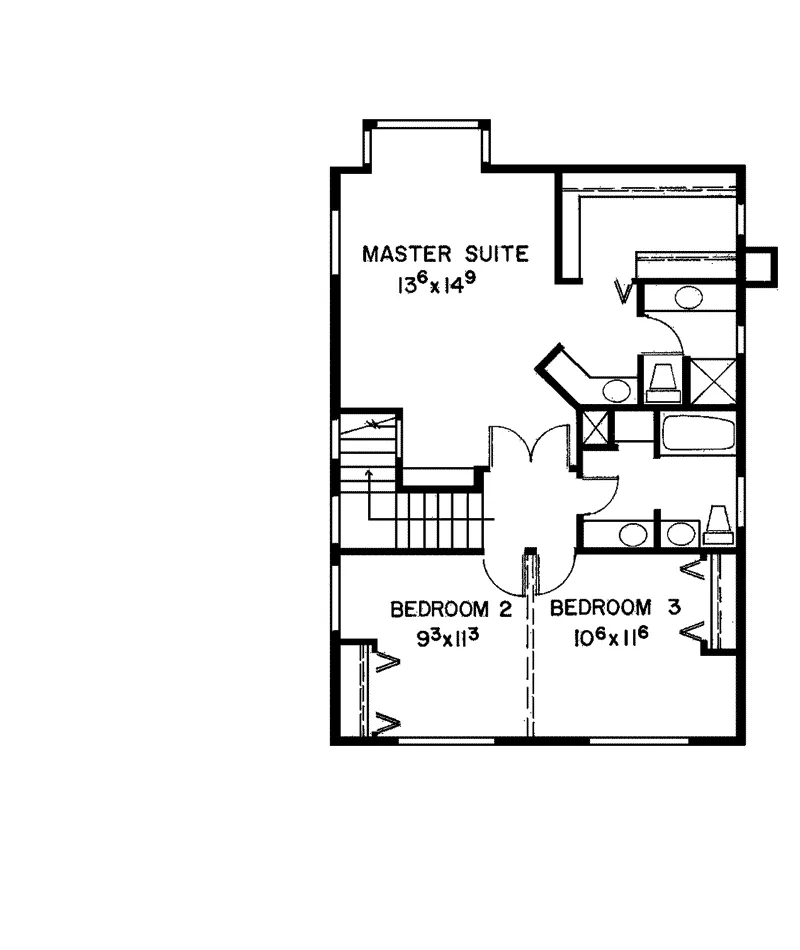 Mountain House Plan Second Floor - Riverwood Rustic Home 085D-0032 - Shop House Plans and More