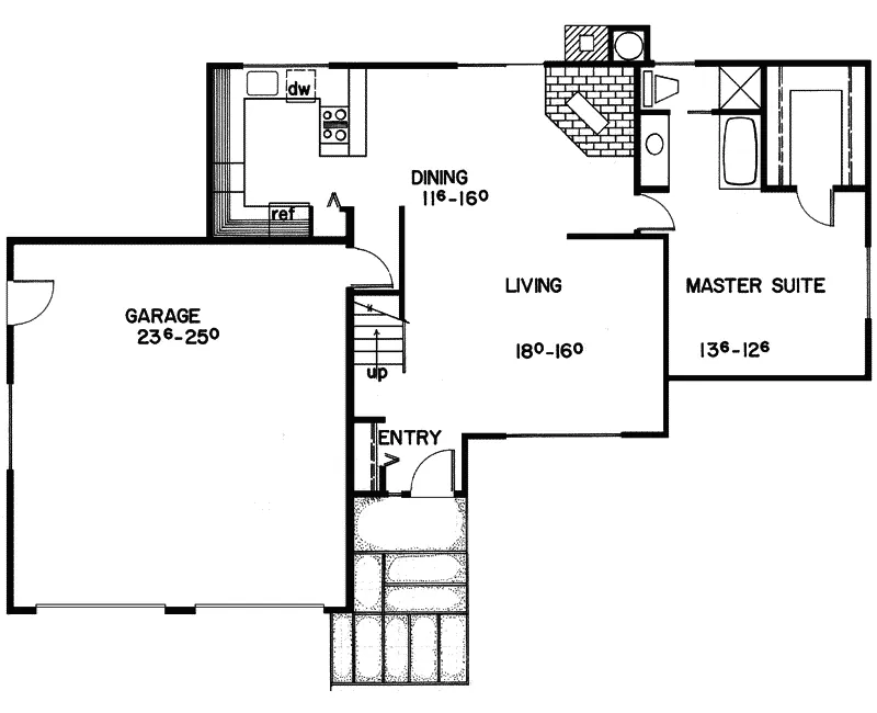Contemporary House Plan First Floor - Tesshire Contemporary Home 085D-0038 - Shop House Plans and More