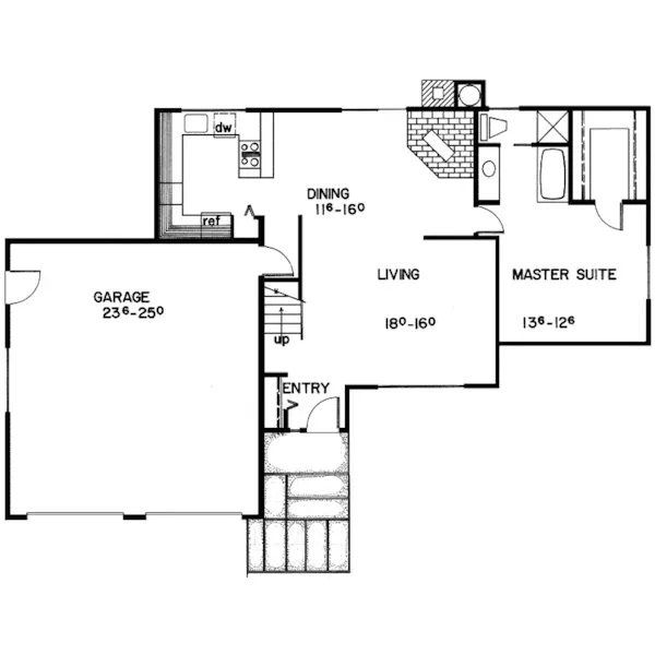 Mountain House Plan First Floor - Tesshire Contemporary Home 085D-0038 - Shop House Plans and More