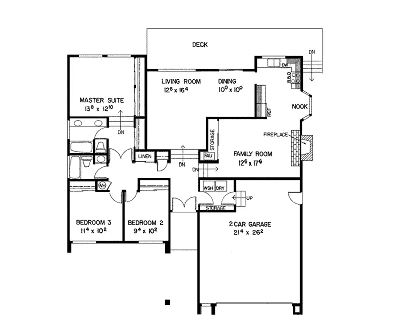 Vacation House Plan First Floor - Raymar Place Ranch Home 085D-0041 - Shop House Plans and More