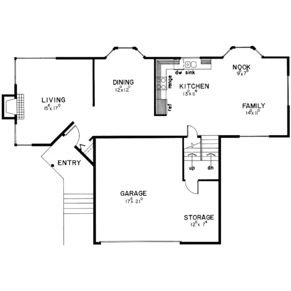 Contemporary House Plan First Floor - Gladstone Cliff Mountain Home 085D-0048 - Search House Plans and More