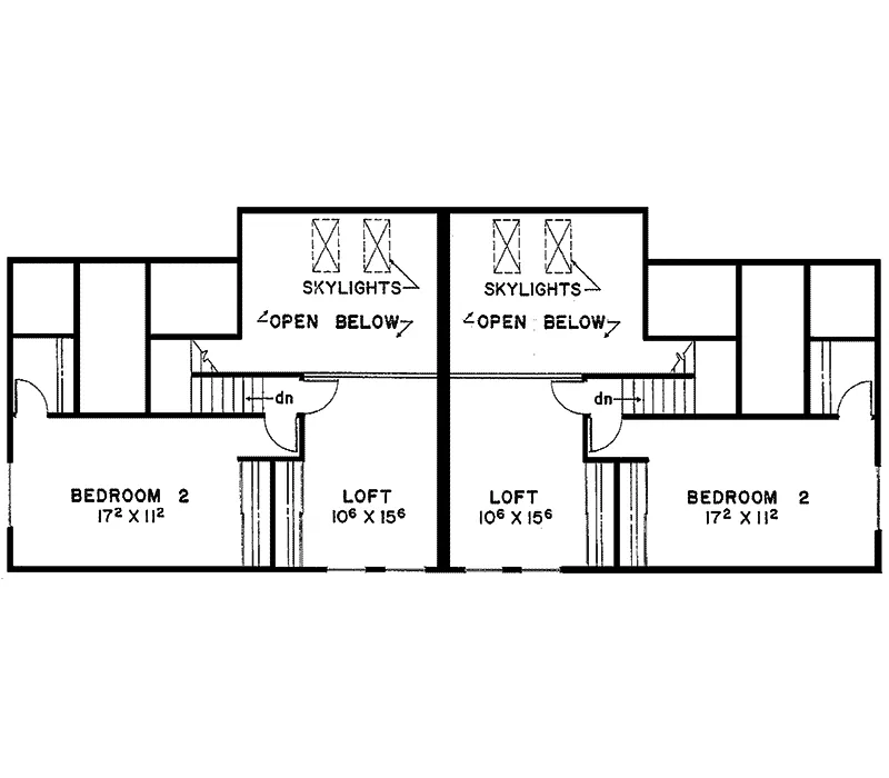 Contemporary House Plan Second Floor - Kinloch Contemporary Duplex 085D-0057 - Search House Plans and More
