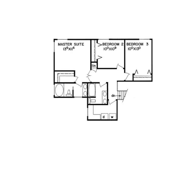 Contemporary House Plan Second Floor - Largent Contemporary Home 085D-0063 - Shop House Plans and More