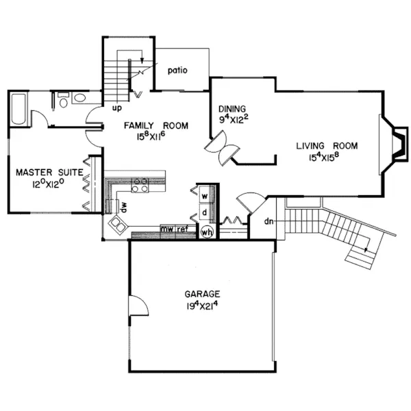 Contemporary House Plan First Floor - Tara Point Contemporary Home 085D-0069 - Shop House Plans and More