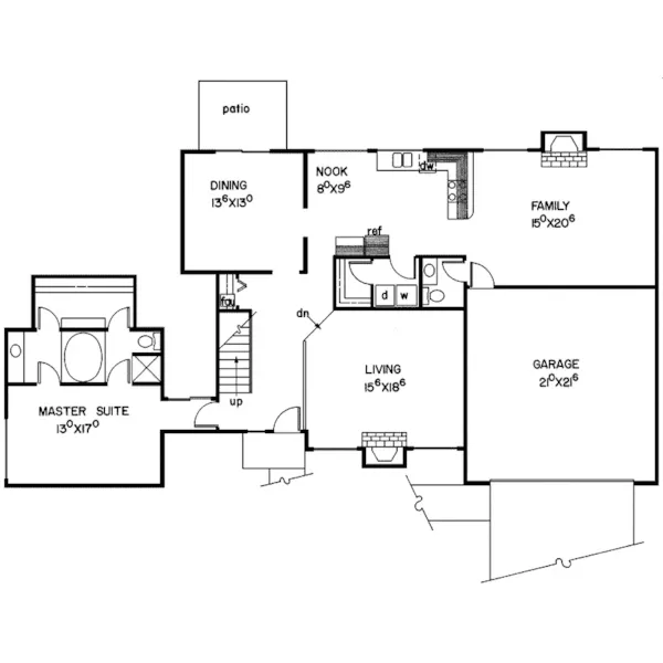 Traditional House Plan First Floor - Magdalena Manor Modern Home 085D-0080 - Shop House Plans and More