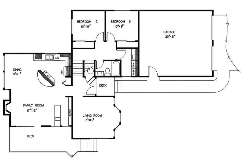 Mountain House Plan First Floor - Micelli Contemporary Home 085D-0082 - Shop House Plans and More
