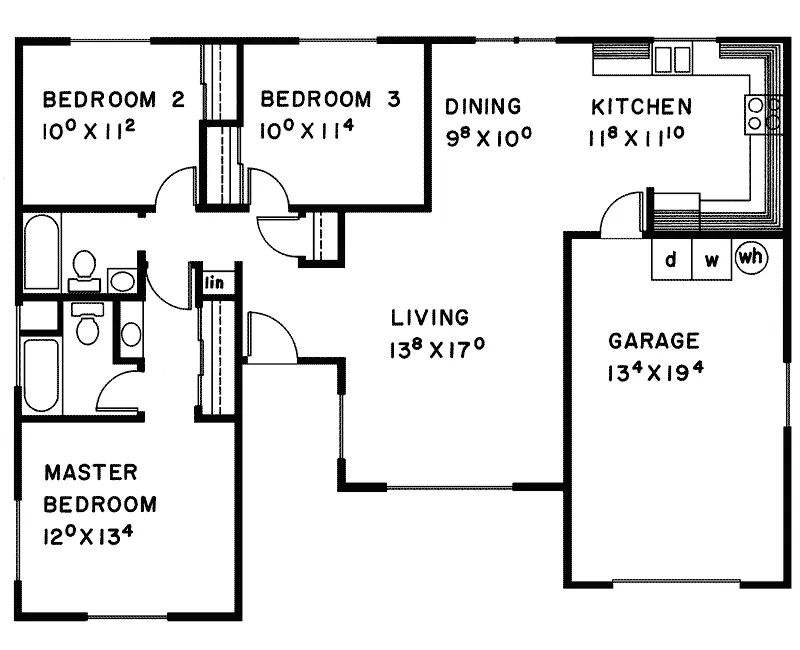 Mountain House Plan First Floor - Margaret Ridge Ranch Home 085D-0085 - Shop House Plans and More