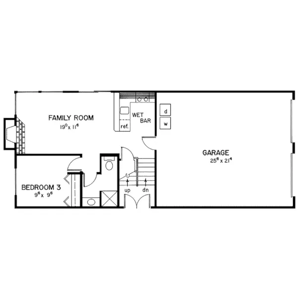 Country House Plan Lower Level Floor - Mario Country Home 085D-0095 - Shop House Plans and More