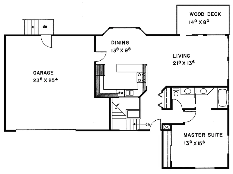 Ranch House Plan First Floor - Country Acres Farmhouse 085D-0096 - Search House Plans and More