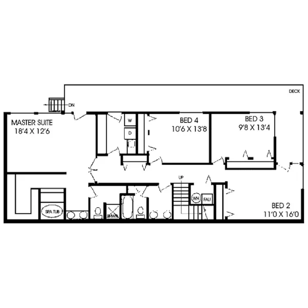 Ranch House Plan Second Floor - Rosewood Rustic Home 085D-0103 - Shop House Plans and More