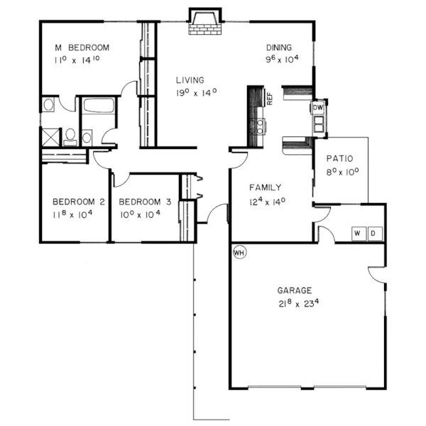 Country House Plan First Floor - Laurelcrest Ranch Home 085D-0106 - Shop House Plans and More