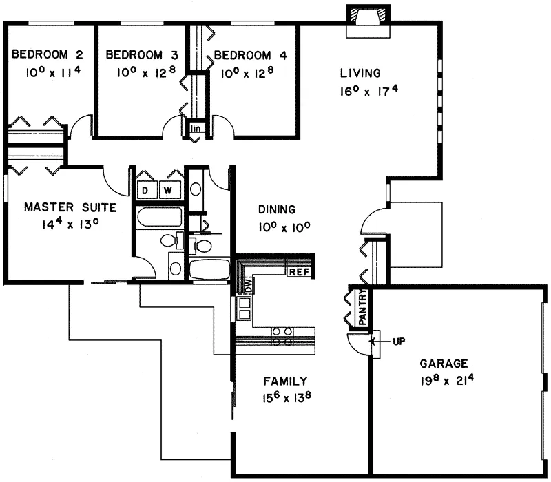 Country House Plan First Floor - Scotts Hill Ranch Home 085D-0107 - Shop House Plans and More
