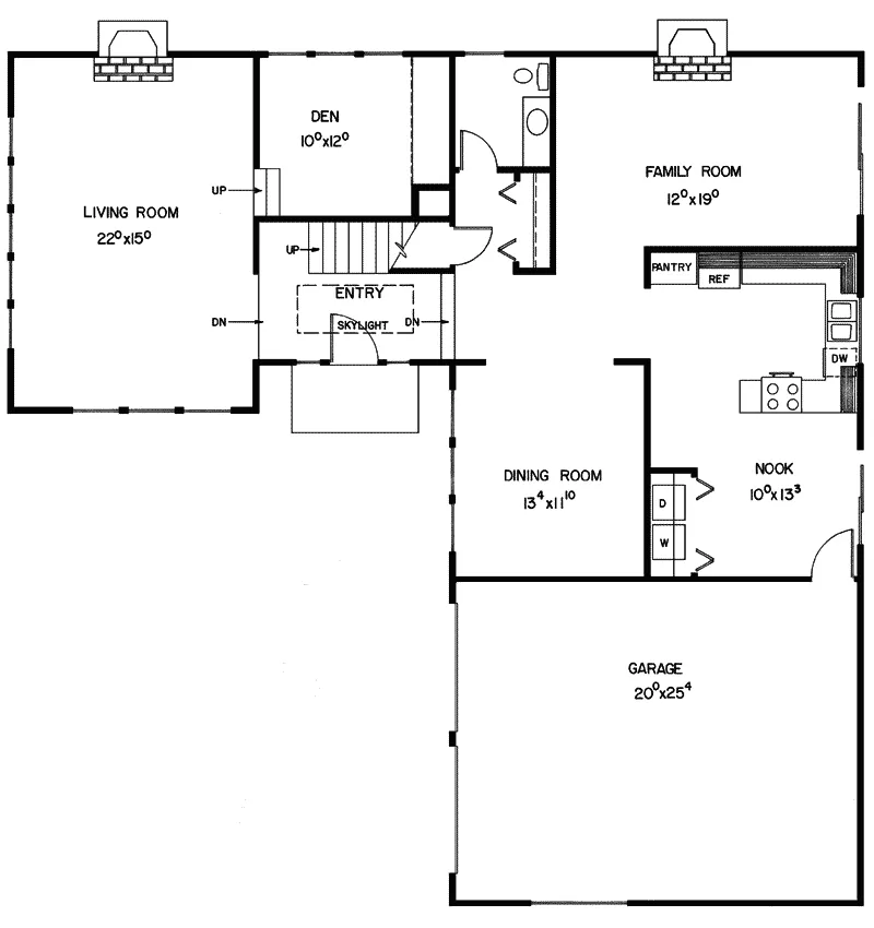Modern House Plan First Floor - Portland Terrace Lake Home 085D-0114 - Shop House Plans and More