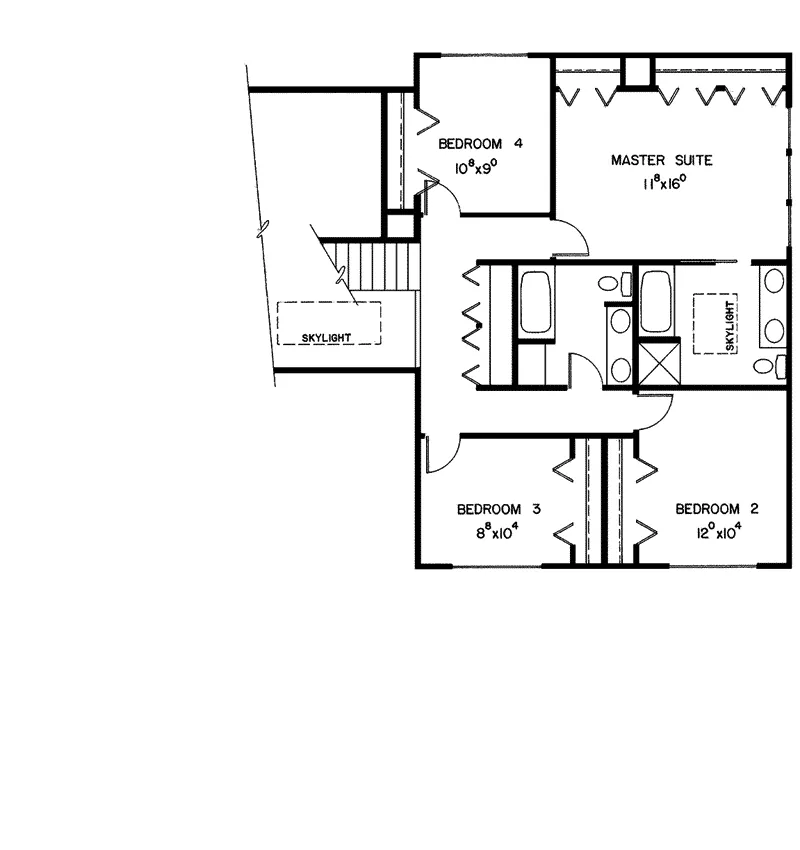 Modern House Plan Second Floor - Portland Terrace Lake Home 085D-0114 - Shop House Plans and More