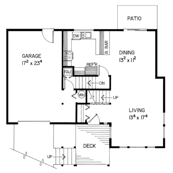 Contemporary House Plan First Floor - Mountainaire Rustic Home 085D-0116 - Shop House Plans and More