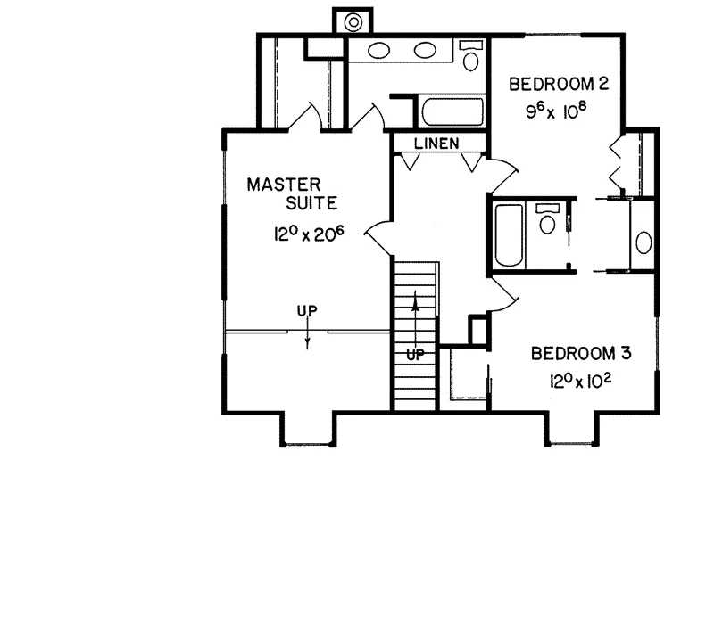 Farmhouse Plan Second Floor - Tablerock Acadian Home 085D-0122 - Shop House Plans and More