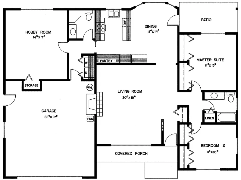 Contemporary House Plan First Floor - Nicholson Park Country Home 085D-0128 - Shop House Plans and More