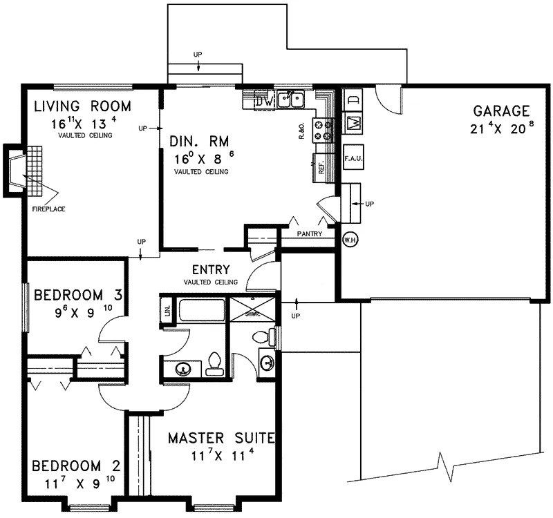 Country House Plan First Floor - Turkey Canyon Ranch Home 085D-0131 - Shop House Plans and More