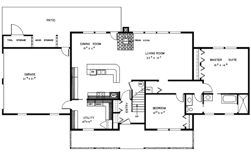 Farmhouse Plan First Floor - Arborfield Farm Country Home 085D-0134 - Search House Plans and More