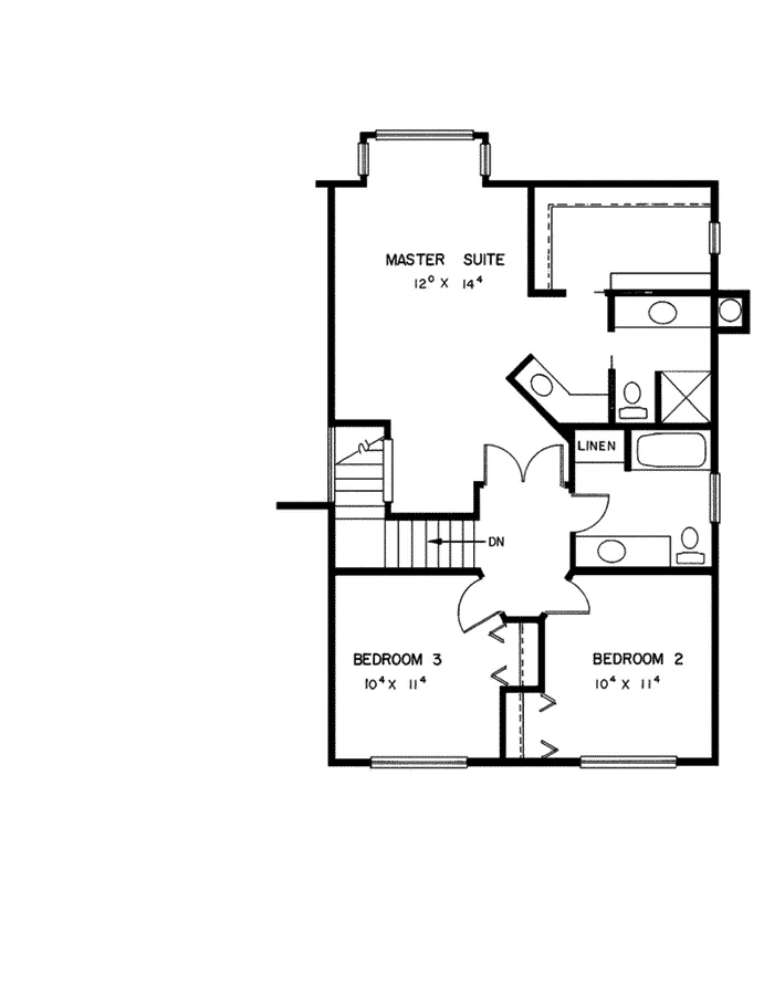 Modern House Plan Second Floor - Lindenwood Creek Modern Home 085D-0135 - Shop House Plans and More