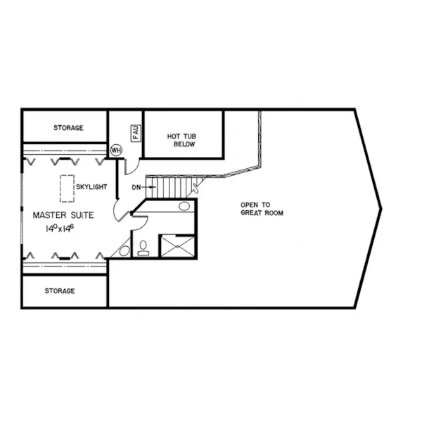 Vacation House Plan Second Floor - Flowercrest Lake Home 085D-0136 - Search House Plans and More