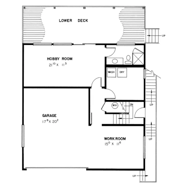 Lake House Plan First Floor - Glen Lake Waterfront Home 085D-0141 - Search House Plans and More