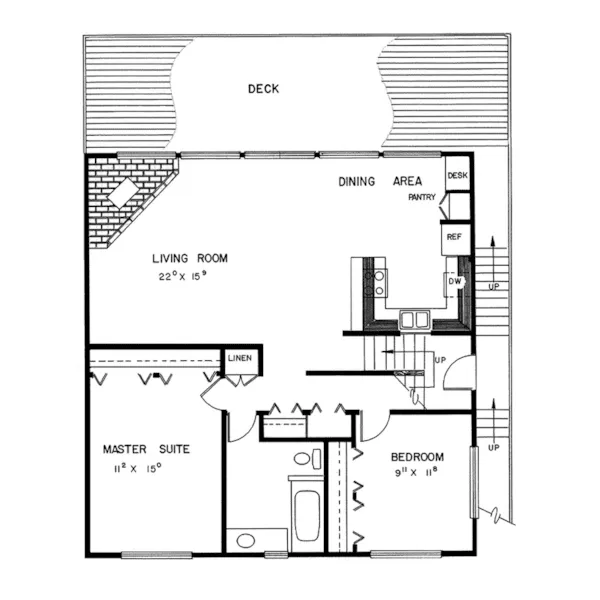 Lake House Plan Second Floor - Glen Lake Waterfront Home 085D-0141 - Search House Plans and More