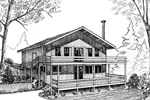 Contemporary House Plan Front of Home - Glen Lake Waterfront Home 085D-0141 - Search House Plans and More