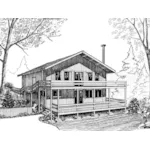 Lake House Plan Front of Home - Glen Lake Waterfront Home 085D-0141 - Search House Plans and More