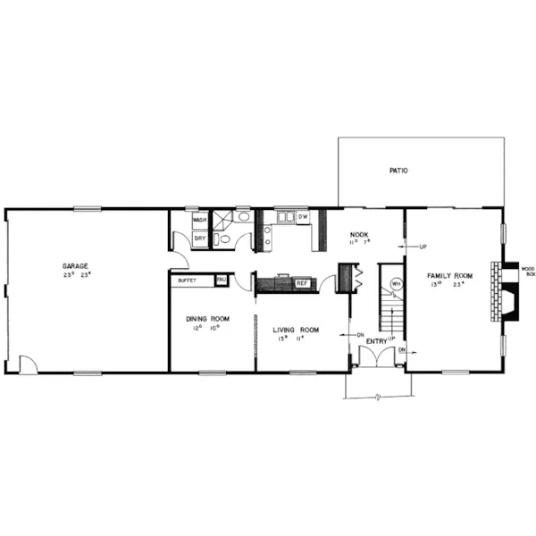 Traditional House Plan First Floor - Cardwell Ridge Traditional Home 085D-0142 - Search House Plans and More